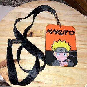 Naruto Anime Lanyard - Black and Orange
